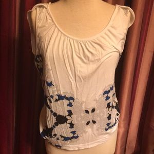“Worthington Tank Top” Blue/White